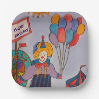 Birthday Clown Papieren Bordje