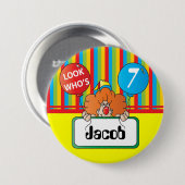 Birthday Clown | Personaliseren Ronde Button 7,6 Cm (Voorkant /achterkant)