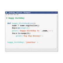 Birthday Coder Format Notitieblok Computer Program