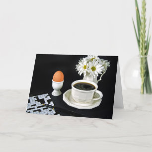 Birthday Coffee en Crossword Puzzle Kaart