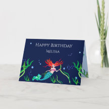 Birthday Colorful Mermaid in Zee Name Insert