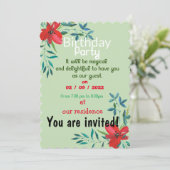 Birthday colors  invitation kaart (Staand voorkant)