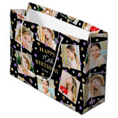 Birthday Confetti Aangepaste naam Foto Collage Paa Groot Cadeauzakje (Voorkant Gekanteld)