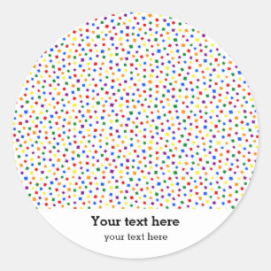 Birthday confetti rainbow ronde sticker
