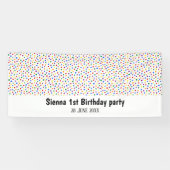 Birthday confetti rainbow spandoek (Horizontaal)