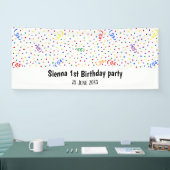 Birthday confetti rainbow spandoek (Beurs)