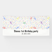 Birthday confetti rainbow spandoek (Horizontaal)