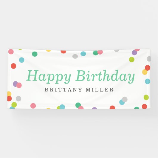 Birthday Confetti Spandoek (Horizontaal)