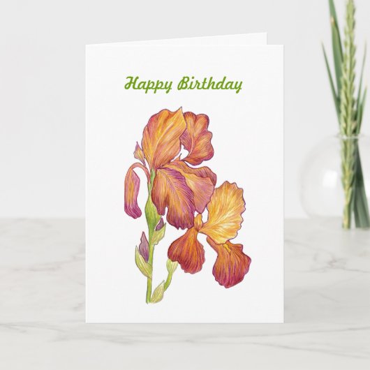 Birthday Contentement en Joy Kaart (Voorkant)