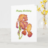 Birthday Contentement en Joy Kaart (Gele Bloem)
