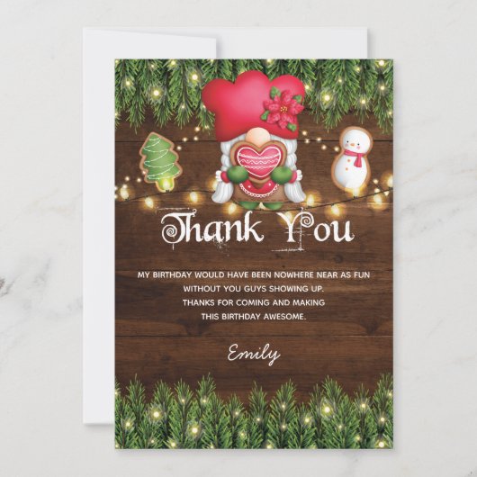 Birthday Cookie Decorting Party Hartelijk dank Bedankkaart (Voorkant)