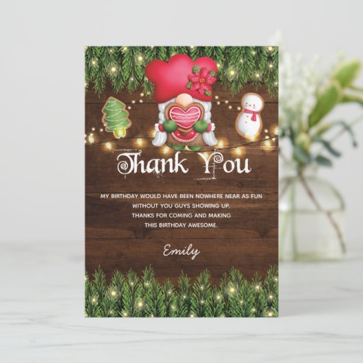 Birthday Cookie Decorting Party Hartelijk dank Bedankkaart (Staand voorkant)