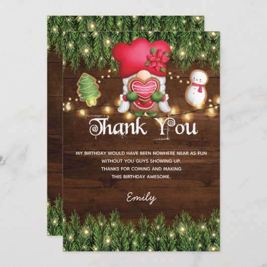 Birthday Cookie Decorting Party Hartelijk dank Bedankkaart (Voorkant / Achterkant)