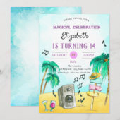 Birthday Cool Beach Kaart (Voorkant / Achterkant)