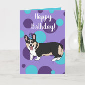 Birthday Corgi Card Kaart (Voorkant)