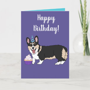 Birthday Corgi Feestdagen Kaart