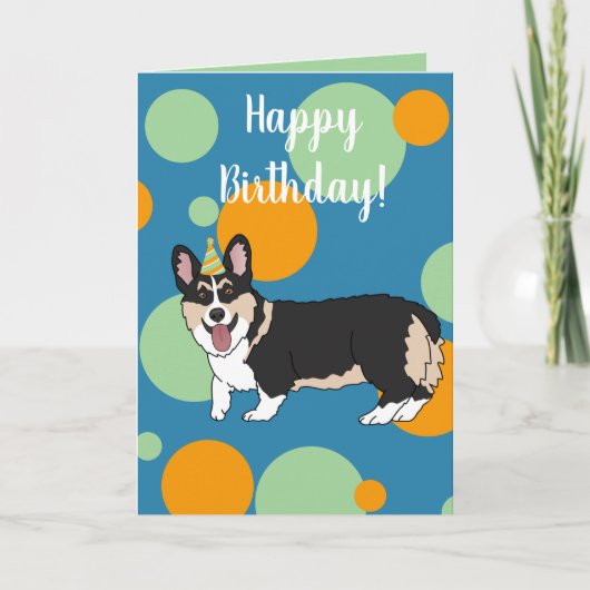 Birthday Corgi Kaart (Voorkant)