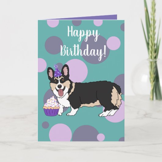 Birthday Corgi Kaart (Voorkant)