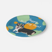 Birthday Corgi Papieren Bordje (Gekanteld)