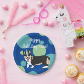 Birthday Corgi Papieren Bordje (Feest)