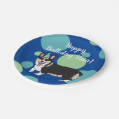 Birthday Corgi Papieren Bordje (Gekanteld)