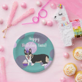 Birthday Corgi Papieren Bordje (Feest)