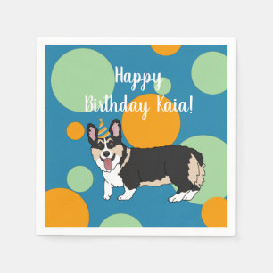 Birthday Corgi Servet
