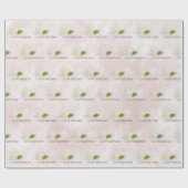 Birthday Cosmos on Blush Pink Cadeaupapier (Vlak)