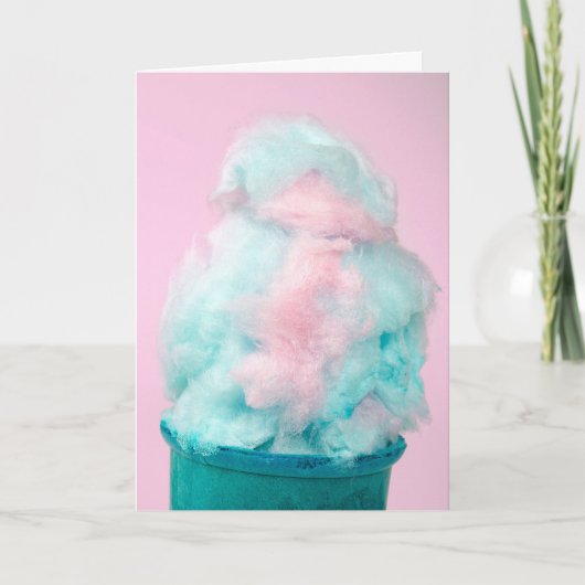 Birthday Cotton Snoep Cone Kaart (Voorkant)
