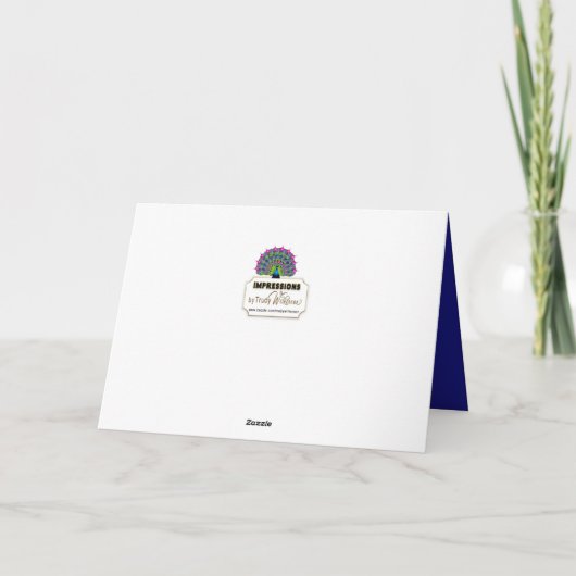 Birthday Cousin Beauful Colorful Peacock Kaart (Achterkant)