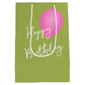 Birthday Cow Wearing a Floral Print Hat Medium Cadeauzakje (Achterkant)