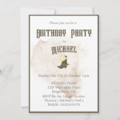 Birthday Cowboy Boys Age Party Uitnodiging (Achterkant)
