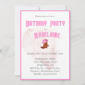 Birthday Cowboy Cowgirl Girls Age Party Uitnodigin Kaart (Achterkant)