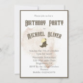 Birthday Cowboy Male Party Invitation Kaart (Achterkant)