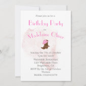 Birthday Cowboy Pink Kaart (Achterkant)