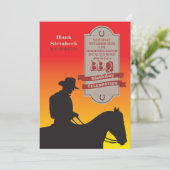 Birthday Cowboy Uitnodiging (Staand voorkant)