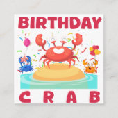 Birthday Crab Party Tee Crabs Lover Birthday Crab Informatiekaartje (Voorkant)