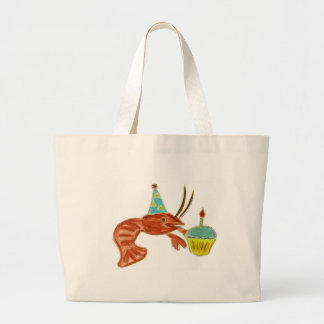 Birthday Crawfish Cupcake Grote Tote Bag