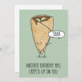 Birthday Crepe Feestdagenkaart (Voorkant / Achterkant)