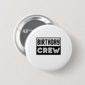 Birthday Crew, Birthday Squad Ronde Button 5,7 Cm (Voorkant /achterkant)