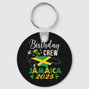 Birthday Crew Jamaica 2025 Tropical Vibe Group Mat Sleutelhanger