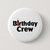 Birthday Crew Ronde Button 5,7 Cm (Voorkant)