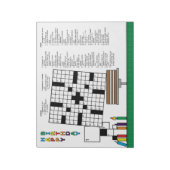 Birthday Crossword Puzzle (59 clusters) Notitieblok (Linkerzijde)