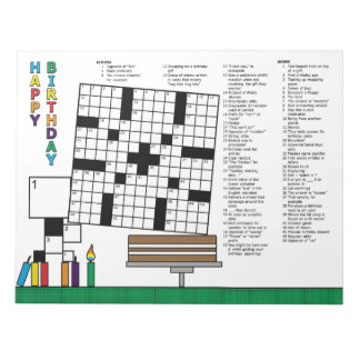 Birthday Crossword Puzzle (59 clusters) Notitieblok
