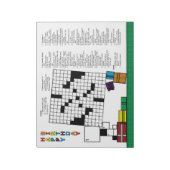 Birthday Crossword Puzzle (70 clusters) Notitieblok (Linkerzijde)