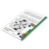 Birthday Crossword Puzzle (70 clusters) Notitieblok (Schuin)