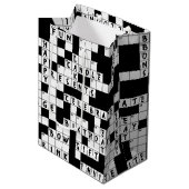 Birthday Crossword Puzzle Medium Cadeauzakje (Voorkant Gekanteld)