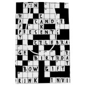 Birthday Crossword Puzzle Medium Cadeauzakje (Voorkant)