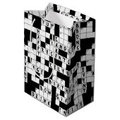 Birthday Crossword Puzzle Medium Cadeauzakje (Achterkant Gekanteld)
