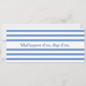 Birthday Cruise Boarding Pass Invite Blue Gold (Achterkant)